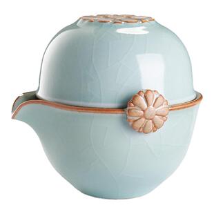 汉唐户外便携旅行功夫茶具套装盖碗快客杯景德镇陶瓷一人杯泡茶碗