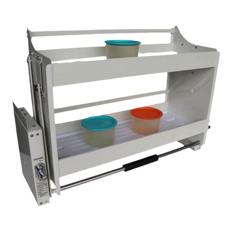 450柜厨房橱柜上下联动吊柜升降拉篮收纳得高柜顶内铝合金升降机