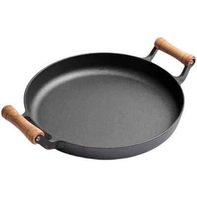 巧厨太生铁无涂层铸铁平底锅