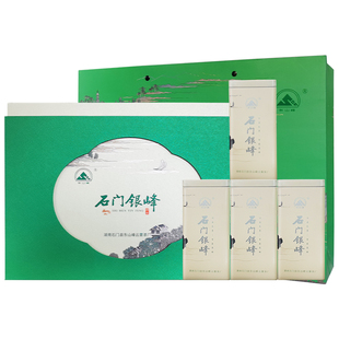 常德石门银峰礼盒装茶叶2025新茶湖南茗茶东山峰云雾毛尖明前绿茶
