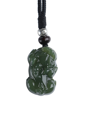 和田玉貔貅吊坠男款项链