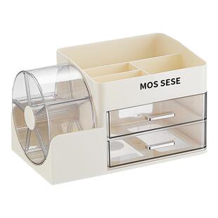 化妆品桌面收纳盒抽屉式梳妆台高级感亚克力化妆刷口红收纳桶台面