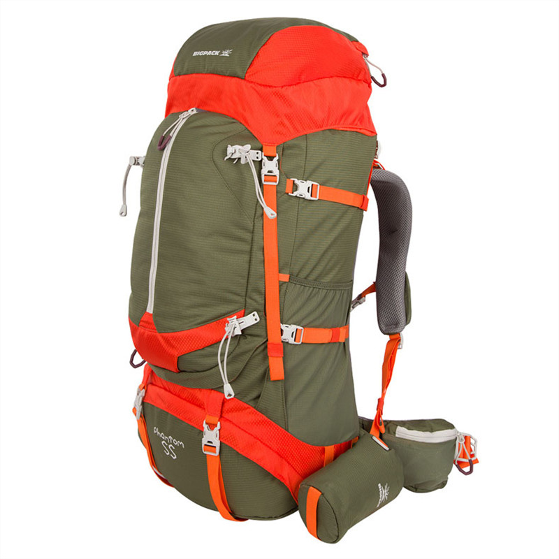 BIGPACK派格戶外徒步專業(yè)大容量登山雙肩包旅行自帶防雨罩幻影55L