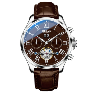 瑞士认证正品欧利时手表男镂空机械表休闲多功能男士品牌新款腕表
