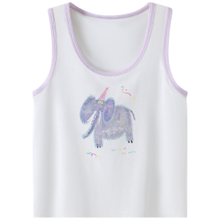 英氏儿童背心男童女童居家吊带男孩女孩夏季薄款空调服内外穿上衣