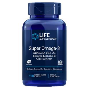 美国原装鱼油软胶囊Life Extension深海浓缩Mega高含量DHA EPA