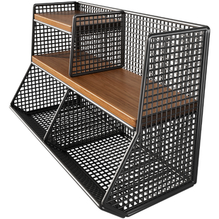 书桌台面置物架桌面简易书架学生桌上收纳架子宿舍书本铁艺储物柜