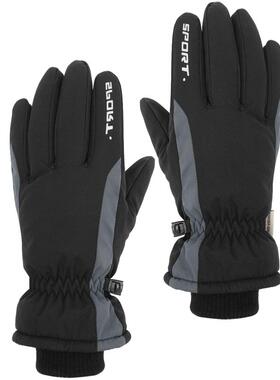 百衣酷男士加厚骑行冬季保暖手套