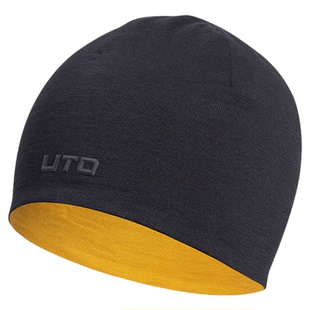 UTO悠途美利奴羊毛帽男女秋冬户外登山徒步滑雪帽子纯色防寒保暖