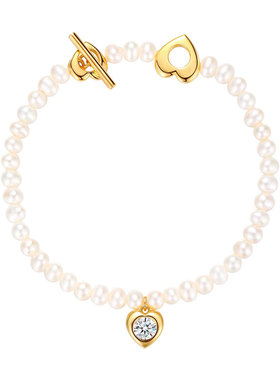 蜜桃珍珠手链优雅简约高级两用