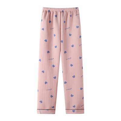 新款睡裤女空气棉秋冬季加厚保暖宽松直筒简约休闲家居睡裤可外穿