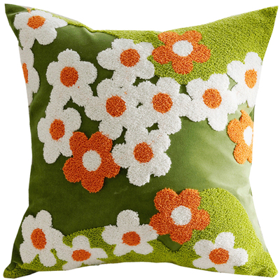 小清新抱枕套黄色靠枕粉色绿色