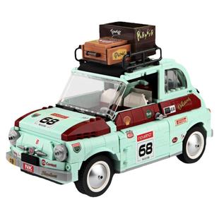 益智森宝积木女孩大众甲壳虫汽车野营露营车儿童拼装玩具圣诞礼物