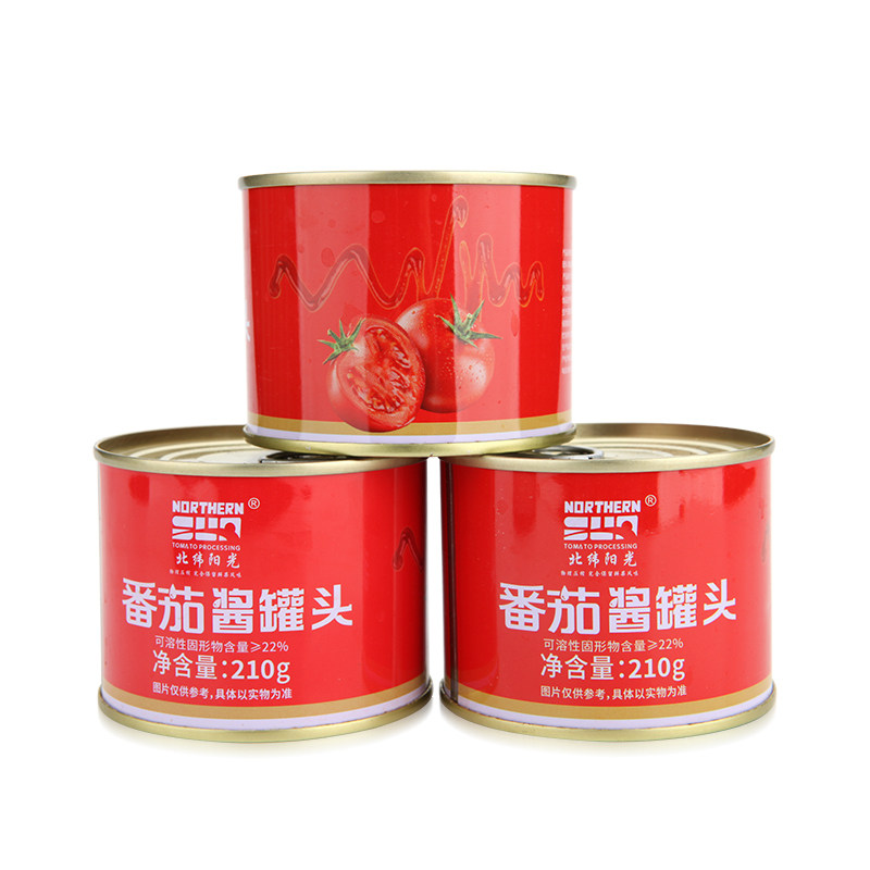 新疆七师特产一二四团北纬阳光番茄酱罐头210g*12罐礼盒装调味酱