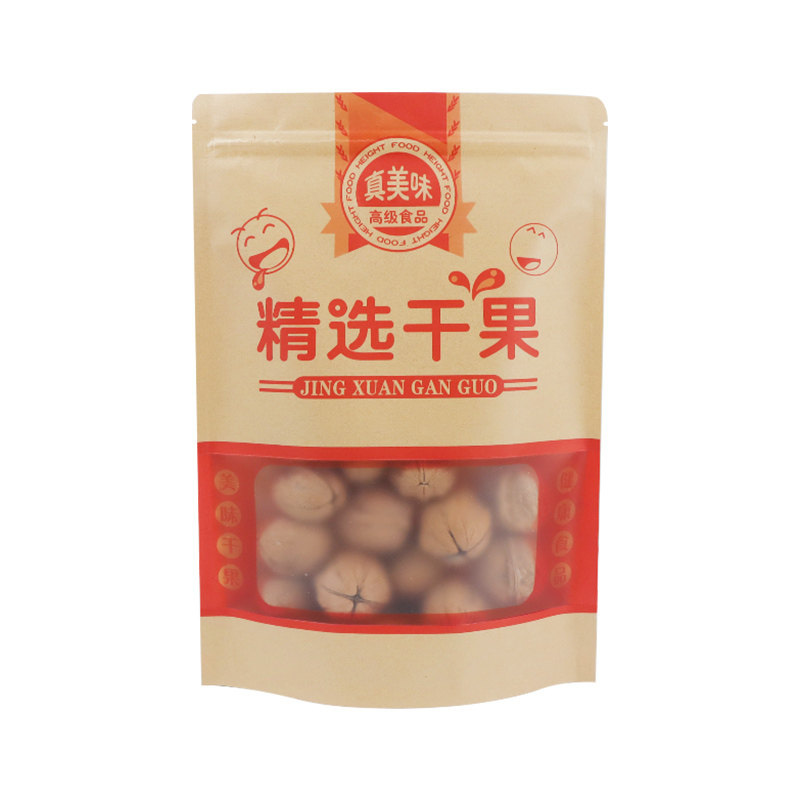 牛皮纸精选干果包装袋坚果自封袋