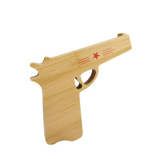 经典传统怀旧80年代竹质硬木打仗木手枪模型玩具枪小兵张嘎竹木枪