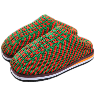 成品新款冬季纯手工打毛线鞋子编织棉拖鞋居家保暖棉鞋靴加厚情侣