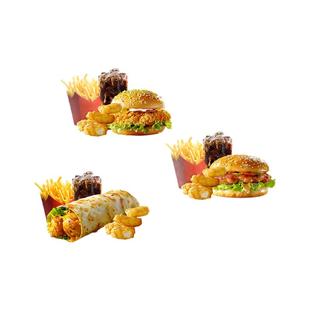 麦唛当劳优惠麦辣板烧鸡腿汉堡酥酥多笋卷麦乐鸡薯条可乐四件代下