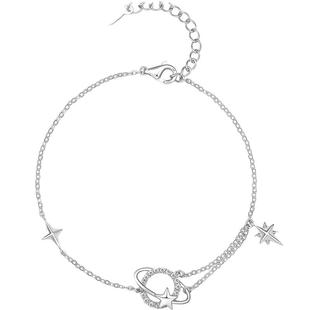 周六福星球手链女款S925银ins小众感轻奢送女友本命年礼物