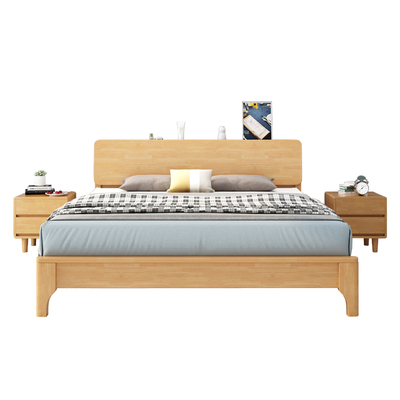 北欧实木床1.2米简约米箱框