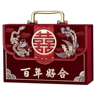 彩礼现金礼盒订婚彩礼钱盒子结婚聘礼提亲聘金10万现金高档礼金箱