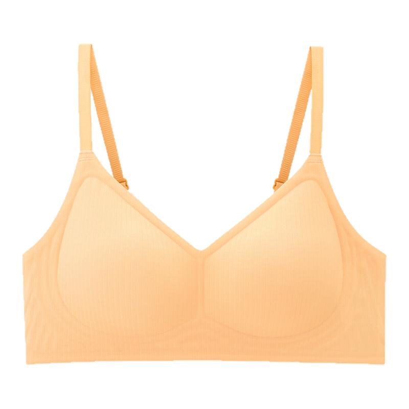 林卡女士光面无痕内衣聚拢纯乳胶水滴氧气杯无钢圈文胸软支撑胸罩