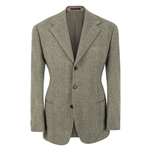 【1930S 全羊毛粗纺】CULTUM重磅复古经典人字纹优雅平驳领男西服