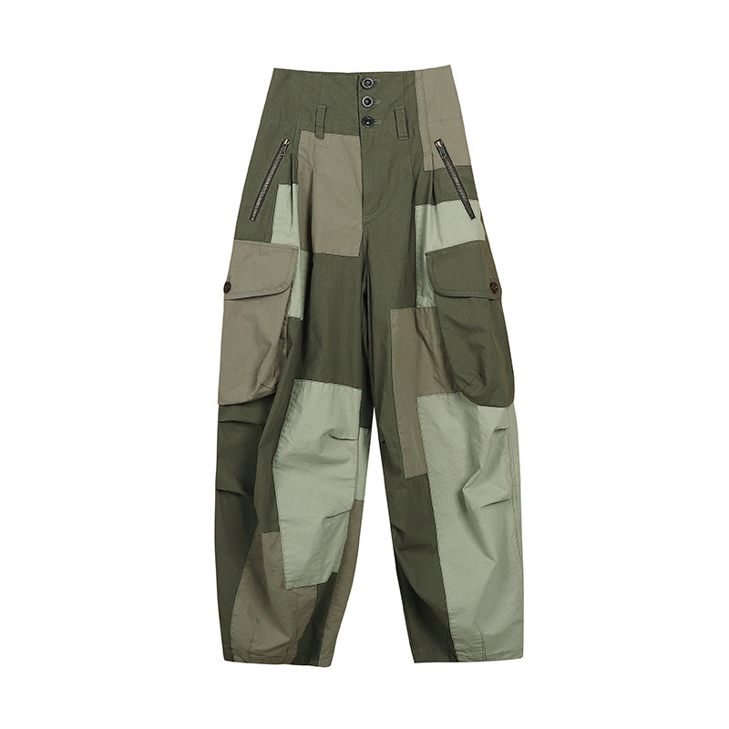 MOMENTPLAY高腰伞兵裤女宽松