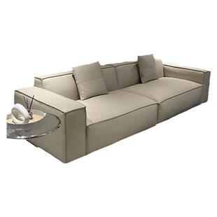 意式极简豆腐块沙发客厅直排简约网红新款可定制猫抓皮科技布真皮