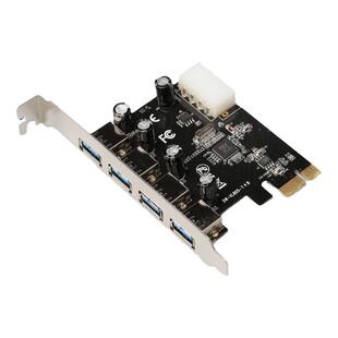 usb3.0高速扩展卡PCI-E转接PCIe4口台式机usb3.0HUB集线卡