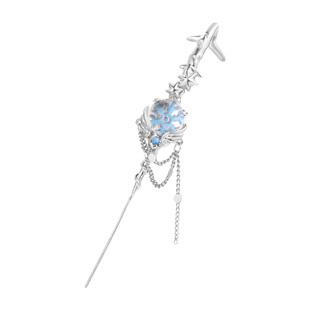 DOACH 荧光雪花穿刺耳针耳环原创小众设计高级冷淡风甜酷冬日耳钉