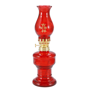 复古煤油灯老式火水灯玻璃油灯乔迁新居入伙灯入宅灯佛前供长明灯