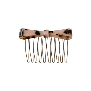 醋酸蝴蝶结发梳发夹女前额侧边齿梳刘海夹子秋冬碎发插梳防滑发卡