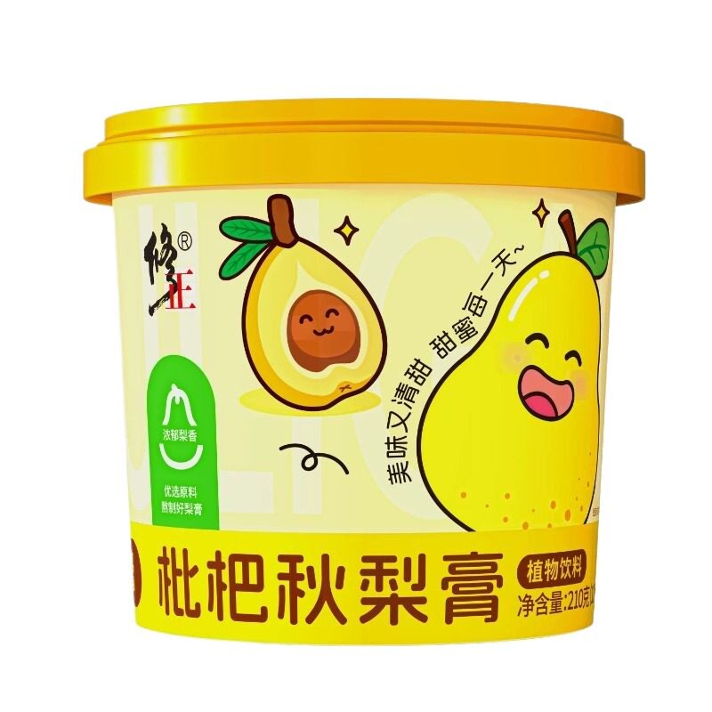 修正枇杷秋梨膏润肺止咳婴幼儿童无添加雪梨化痰官方旗舰店便携条