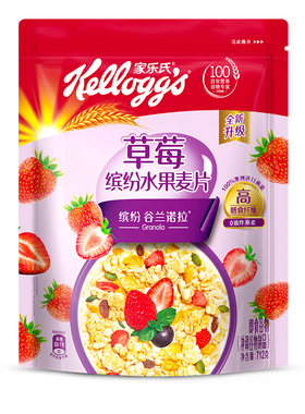 家乐氏麦片谷物脆草莓坚果水果燕麦片方便即食营养早餐冲泡谷物