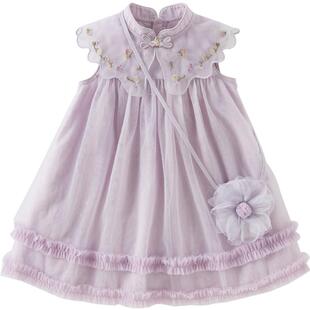 戴维贝拉女童连衣裙夏装新款儿童新中式汉服裙宝宝裙子洋气