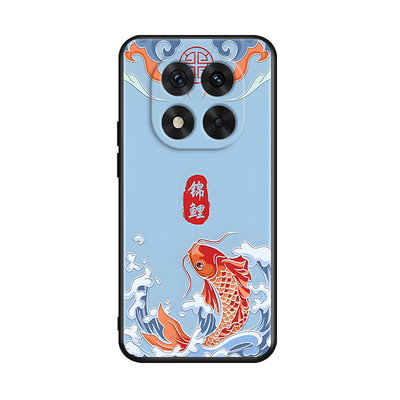 秋昊适用于红米note14pro硅胶手机壳24090ra29c小众高级感hongmi全包防摔redminote14pro国风山水画6.67寸保