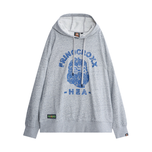 HEA x i.t fingercroxx联名新款国潮连帽卫衣男女同款秋冬慵懒风