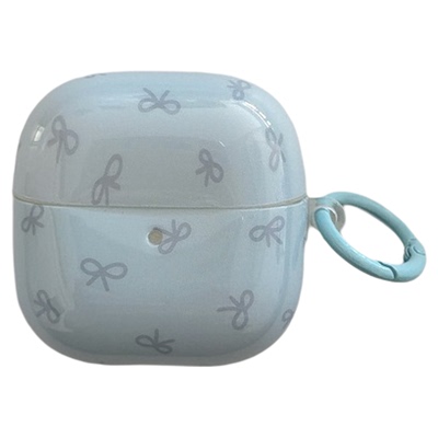 蓝色蝴蝶结华为三星分体耳机套