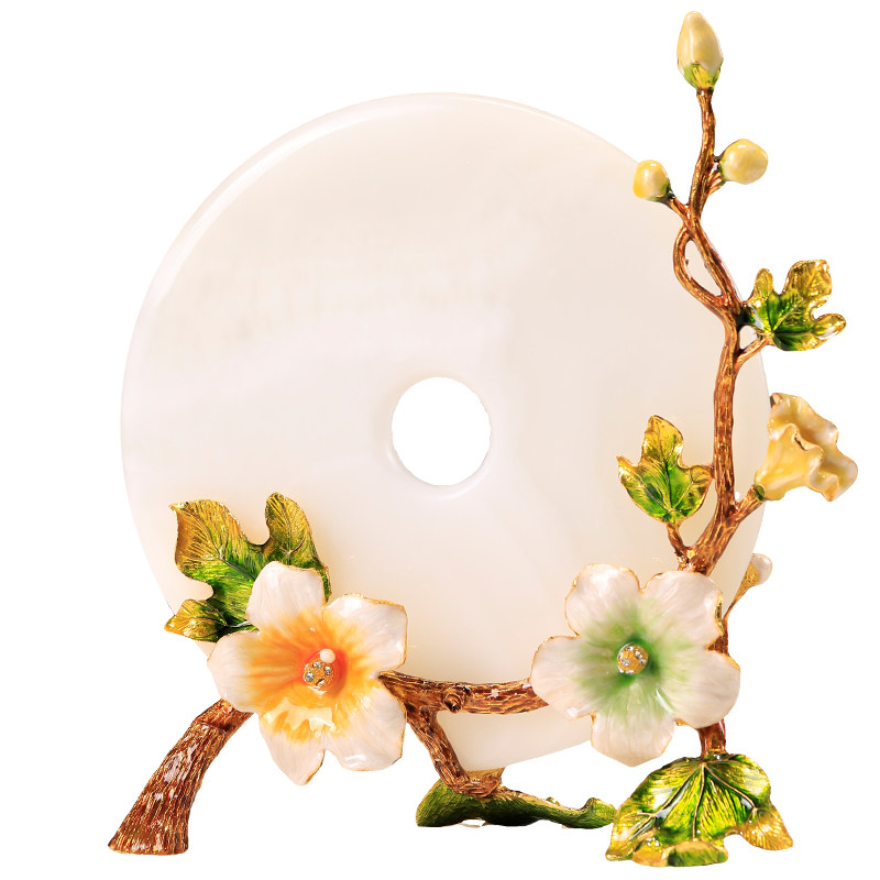 【平安扣花开富贵】高端摆件