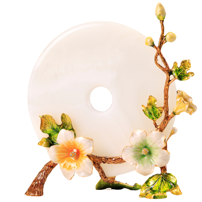 【平安扣花开富贵】高端摆件