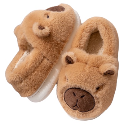 可爱水豚儿童棉拖鞋男童2025新款