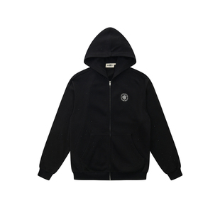 PROCITY闪钻满天星拉链连帽卫衣夜店套装宽松运动休闲重磅情侣款