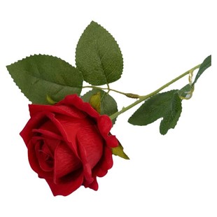 单枝红玫瑰仿真花干花束jk拍照道具节日礼物婚庆摆设新年装饰假花