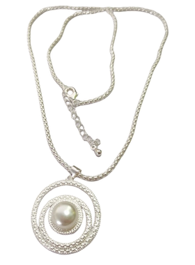 银色耳环蒙古元素卧龙珍珠