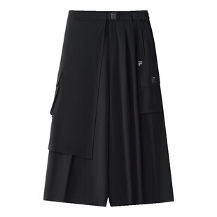FILA FUSION斐乐潮牌女装裤2025冬季新款时尚休闲宽松工装裤裙裤