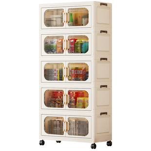 70/80宽家用收纳柜子置物柜加厚宝宝衣柜储物柜免安装塑料零食柜