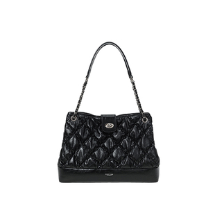 南风Chio2nd 黑天鹅托特包包女款菱格褶皱通勤大包手提单肩斜挎包