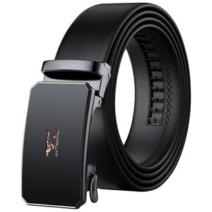 七匹狼皮带男士新款真皮裤带情人节送男生礼物正品爸爸牛皮腰带
