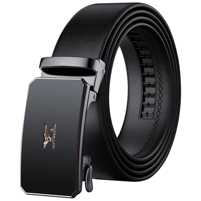 七匹狼皮带真皮男士真牛皮加宽款